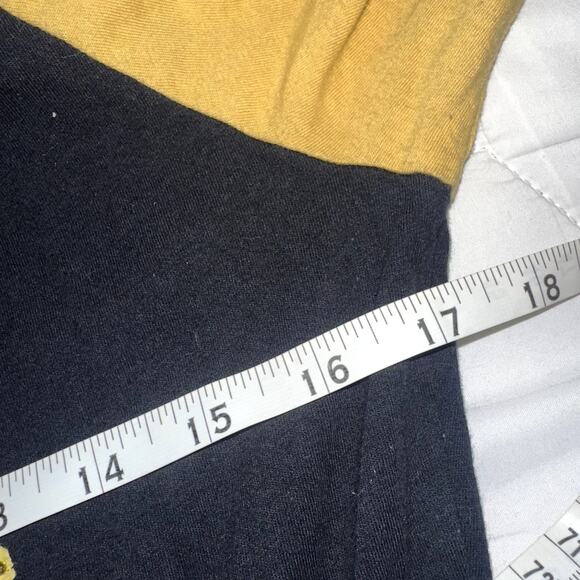 Affliction Women Sz Large Black Yellow Live Fast Studded 3/4 Sleeve VNeck Tshirt - Picture 5 of 6